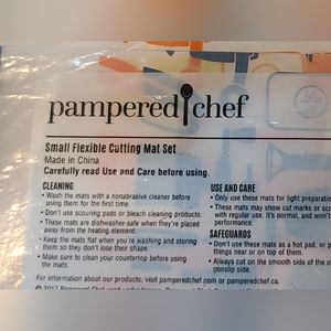 Pampered Chef flexible cutting mat set of 3 new with out tags unopened